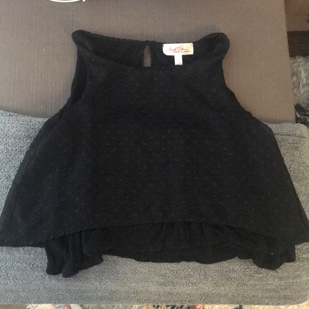 Marilyn Monroe Black Polka Dot Crop Top